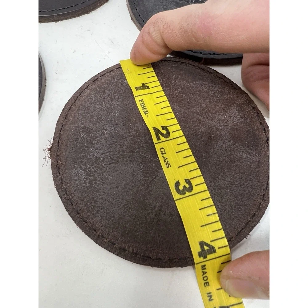 Portland Leather Goods Leather Coaster Set 6 Coasters &‎ Storage Strap